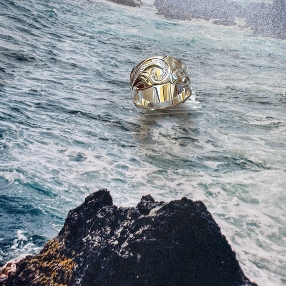 925 Sterling Silver Hawaiian Heirloom Jewelry 🌸,princess cut 10MM Ring - Picture 3 of 5